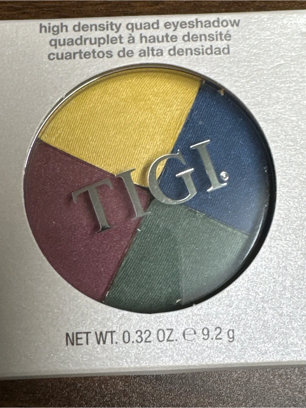 TIGI Vibrant Quad Eyeshadow Palette - Yellow, Blue, Green, Burgundy
